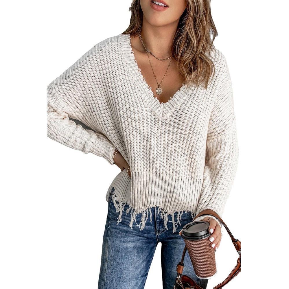 Strickpullover mit Fransensaum „Arianna“