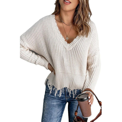 Strickpullover mit Fransensaum „Arianna“