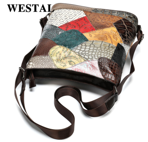 Patchwork Leather Convertible Shoulder Bag