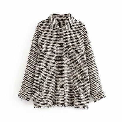 Hahnentritt-Hemdjacke „Alva“