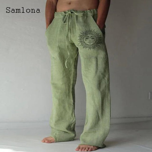 Herren Leinenhose mit Kordelzug "Samlona"