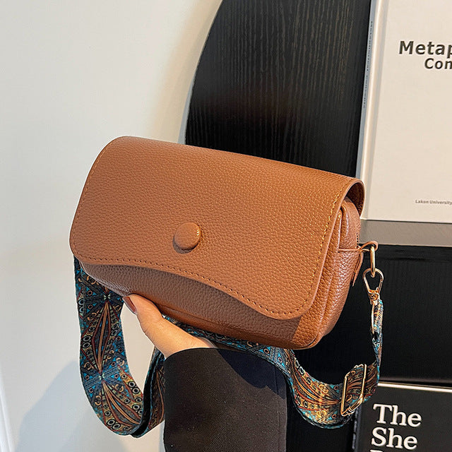 Leather Flap Crossbody Bag