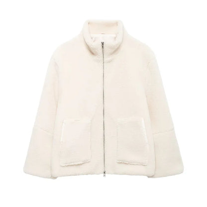 Teddyfleece-Jacke mit Stehkragen „Margaux“