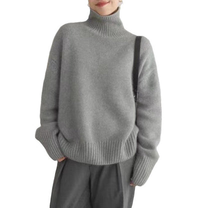 Soft Cashmere-Feel Turtleneck Sweater “Rosalie”