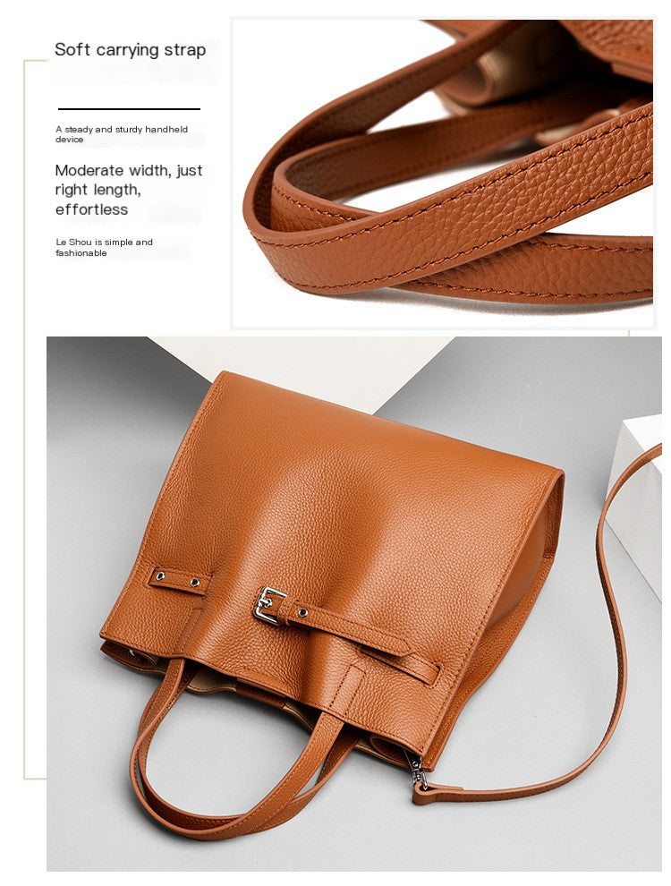 Large Leather Tote Handbag