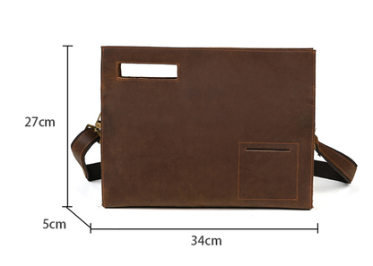 Men's Crazy Horse Leather Portfolio Bag
