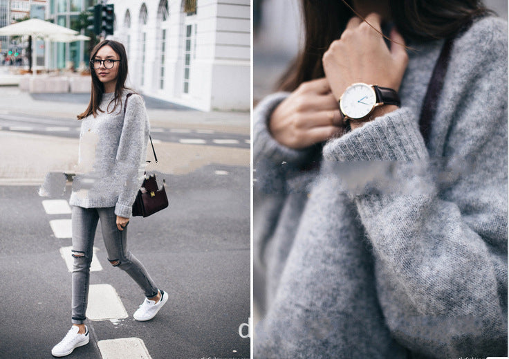 Oversize-Pullover mit Rundhals „Irene“