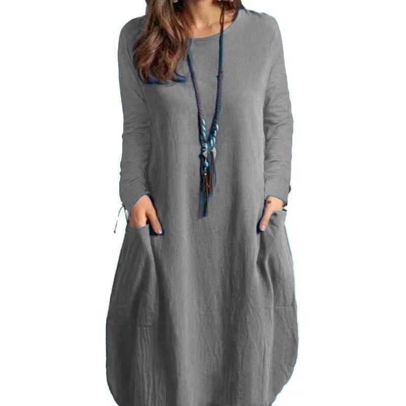 Langarm-Leinenkleid "Romy"