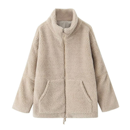 Oversized Teddy Zip Jacket “Kaja”