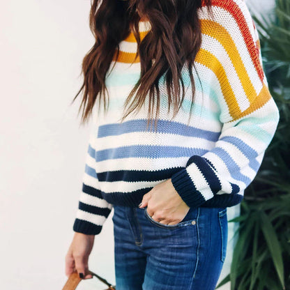 Strickpullover mit mehrfarbigen Streifen „Allegra“