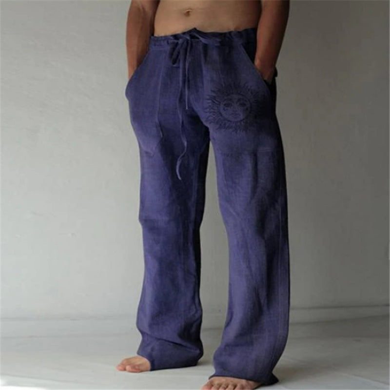 Herren Leinenhose mit Kordelzug "Samlona"