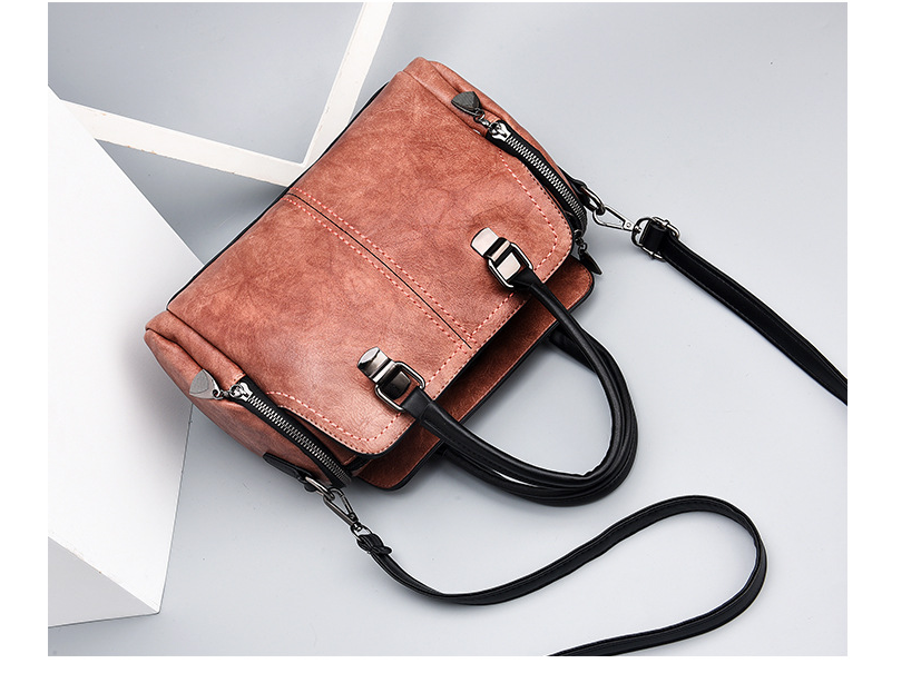 Boston-Handtasche aus PU-Kunstleder