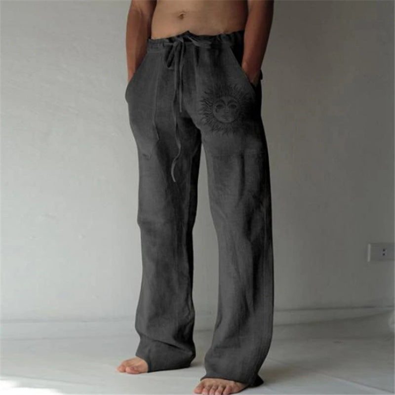 Herren Leinenhose mit Kordelzug "Samlona"