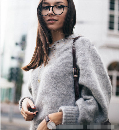 Oversize-Pullover mit Rundhals „Irene“