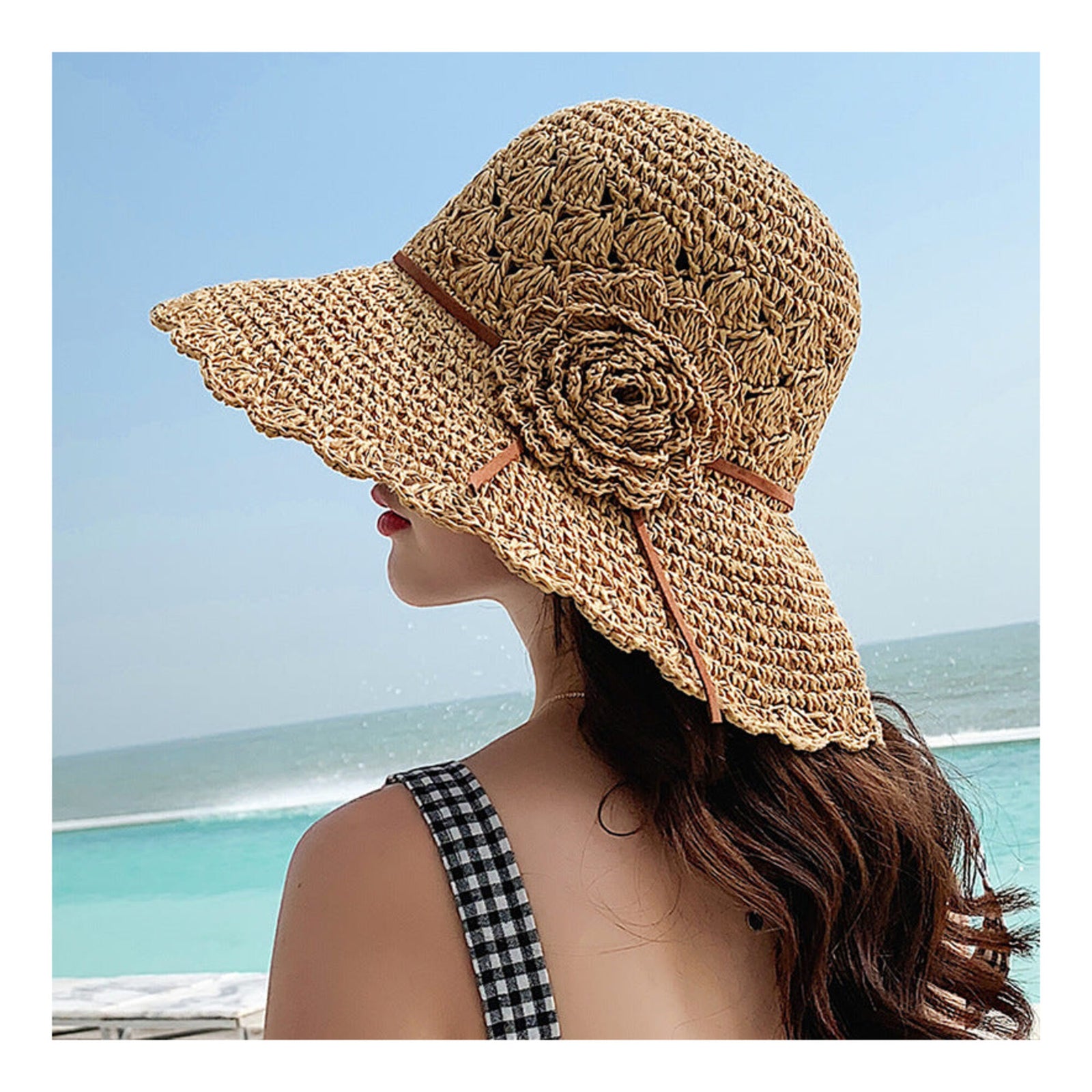 Foldable Floral Visor "Cannes"