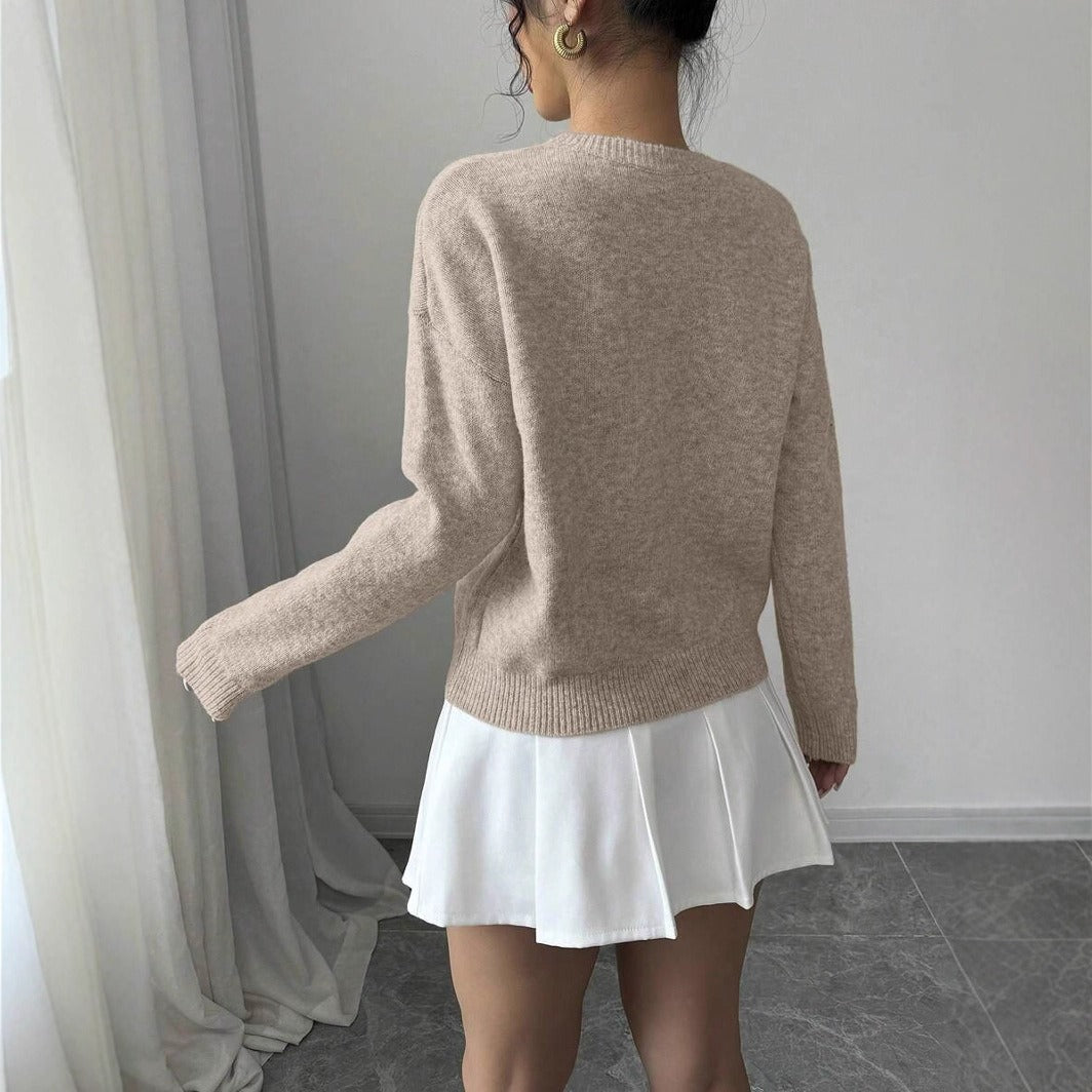 Embossed Flower Knit Sweater “Linnea”
