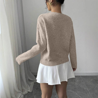 Embossed Flower Knit Sweater “Linnea”