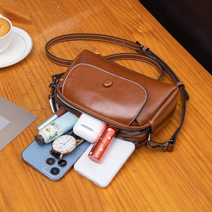Retro Leather Mini Crossbody Bag