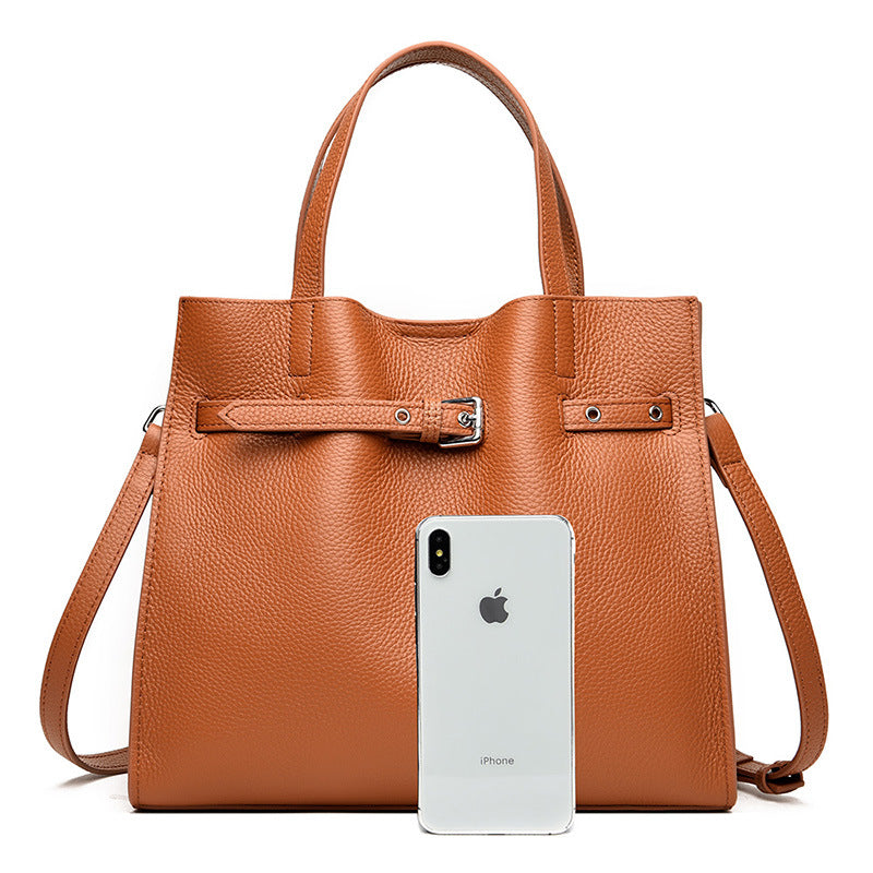 Large Leather Tote Handbag