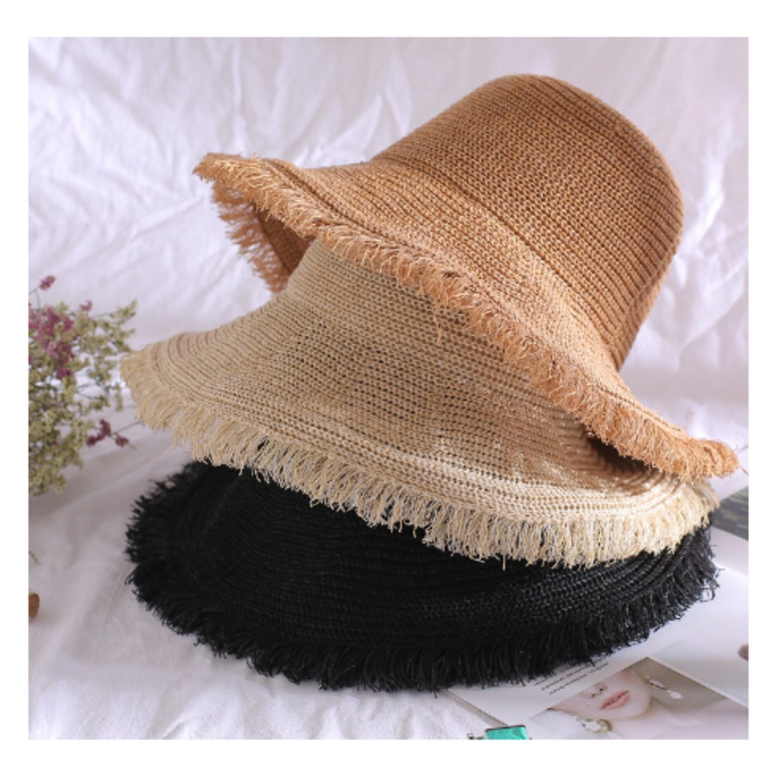 Foldable Fringe Bucket Hat "Riviera"