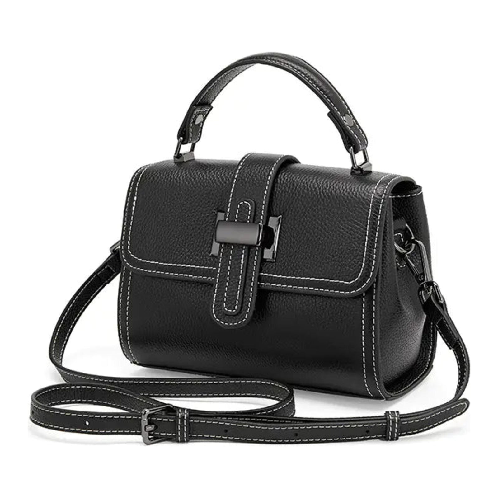 Genuine Leather Crossbody Small Square Shoulder Bag