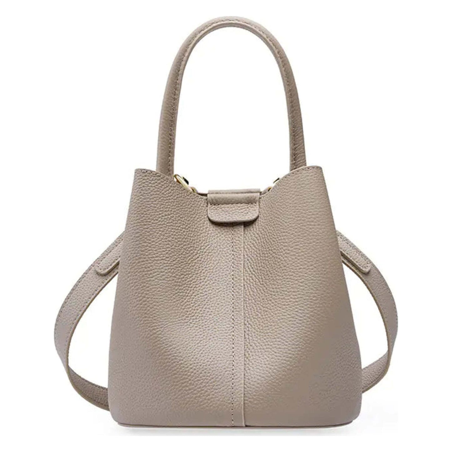 Genuine Leather Female Crossbody Bucket Bag