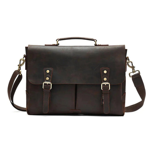 Genuine Leather Men's Crossbody Messenger Bag