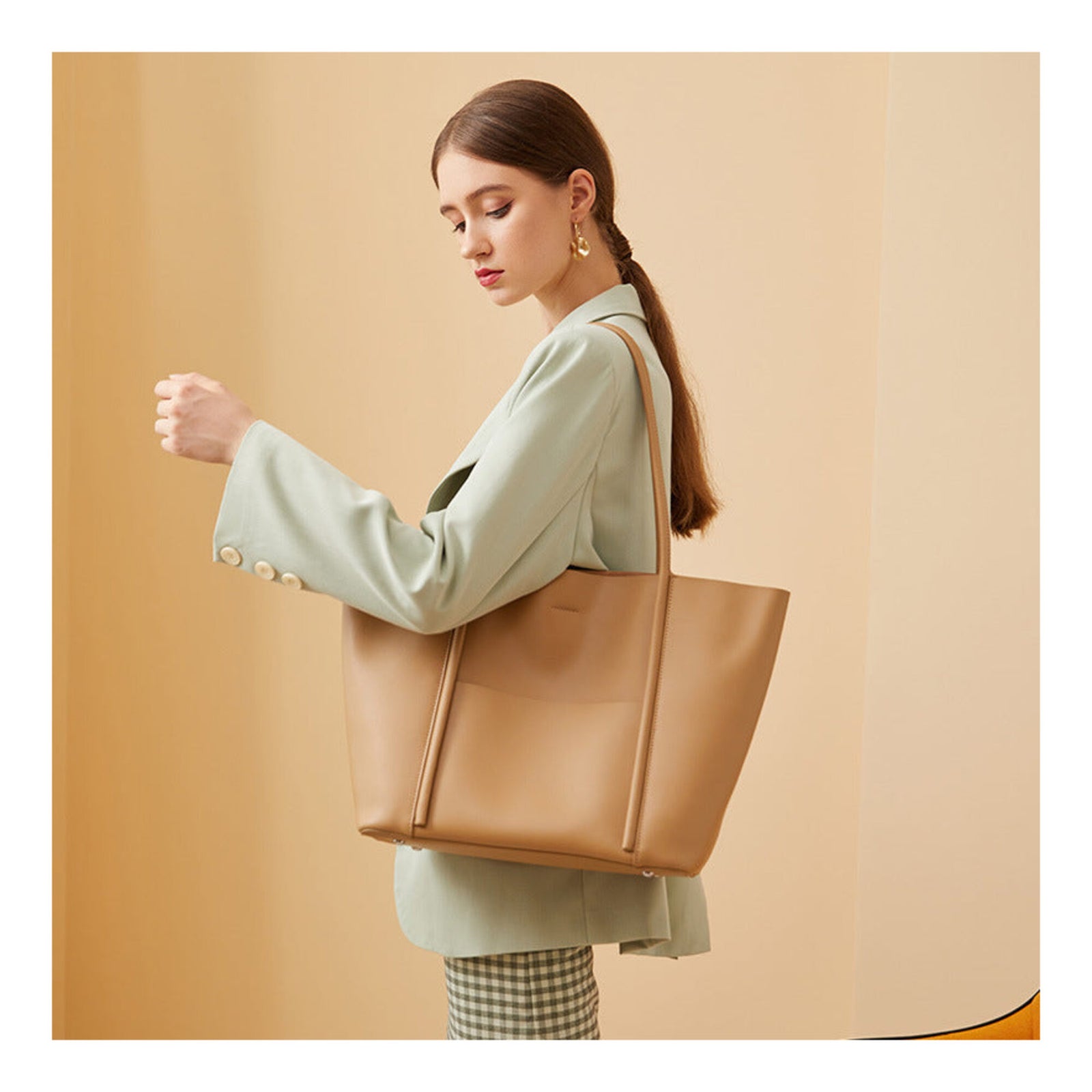 Genuine Leather Tote Bag for Women