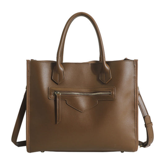 Genuine Leather Tote Bag for Women - Large Capacity