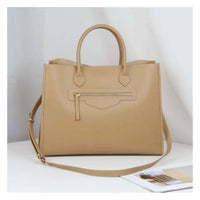 Genuine Leather Tote Bag for Women - Large Capacity