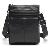 Genuine Leather Zipper Crossbody Shoulder Bag