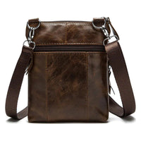Genuine Leather Zipper Crossbody Shoulder Bag