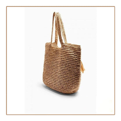 Fransen Strandtasche "Capri" | Handgewebte Umhängetasche