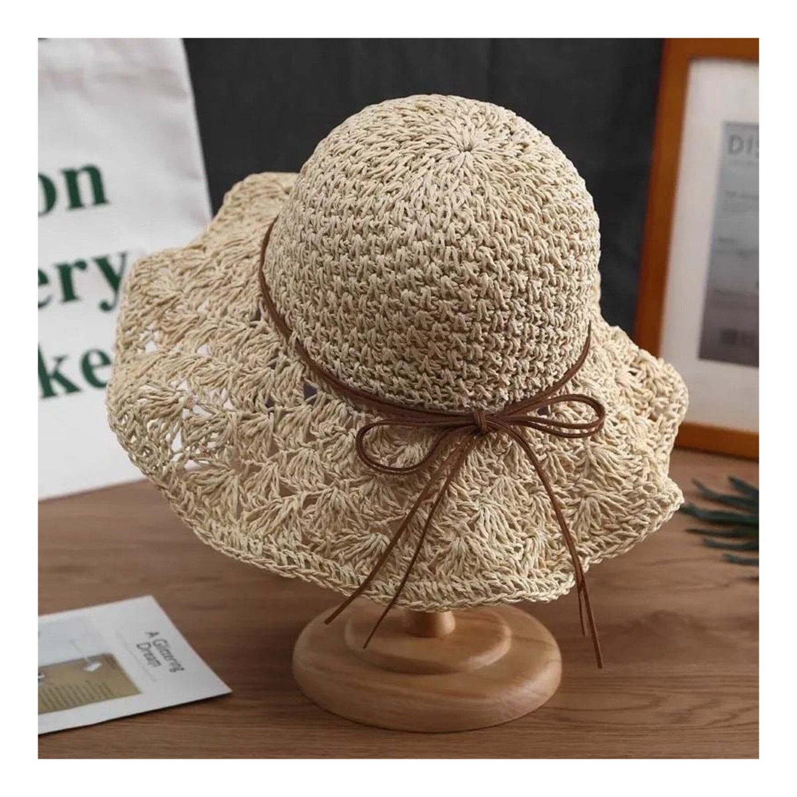 Handmade Crochet Straw Hat "Saint-Tropez"