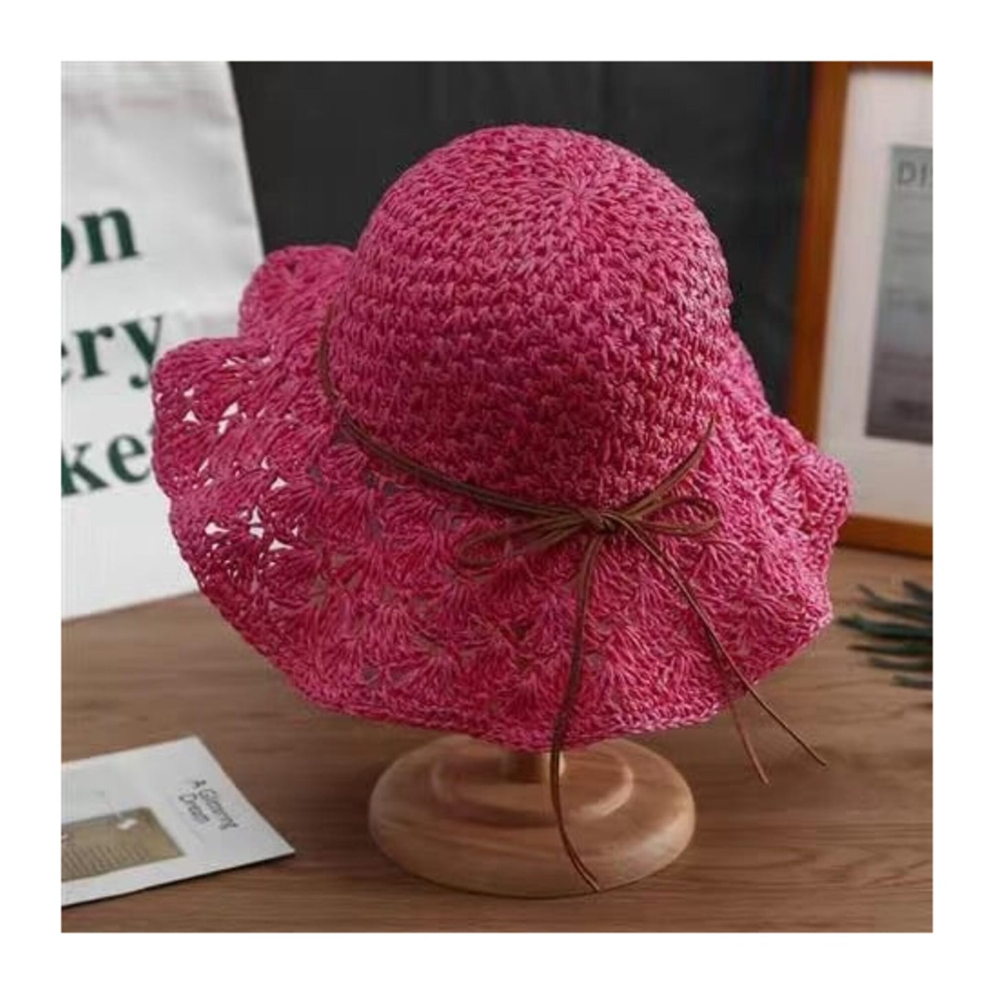 Handmade Crochet Straw Hat "Saint-Tropez"
