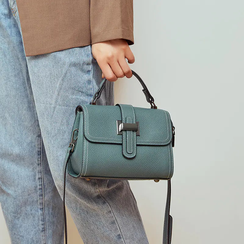 Genuine Leather Crossbody Small Square Shoulder Bag