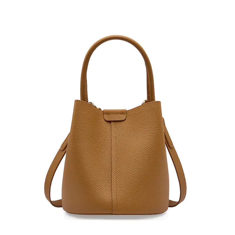 Genuine Leather Female Crossbody Bucket Bag