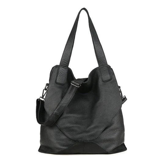 Large Capacity Leather Bucket Bag