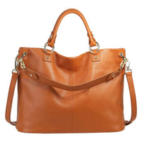 Leather Tote Bag for Women - Shoulder and Crossbody