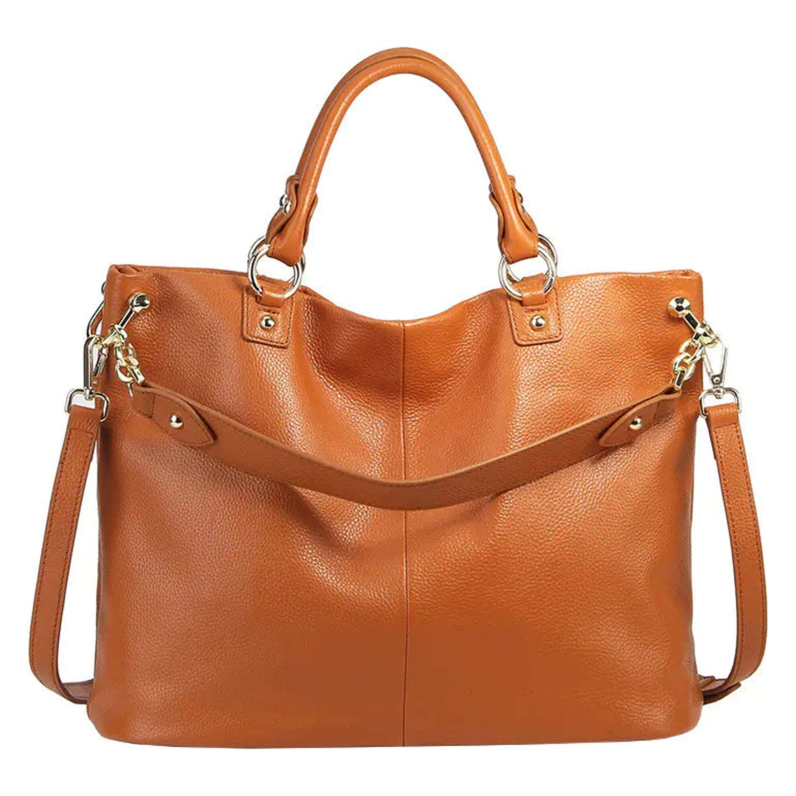 Leather Tote Bag for Women - Shoulder and Crossbody