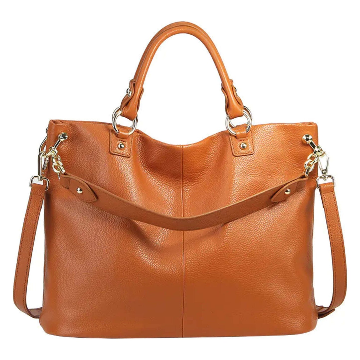Leather Tote Bag for Women - Shoulder and Crossbody