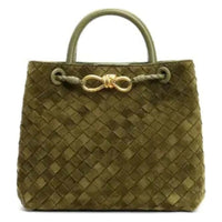 Handtasche aus gewebtem, mattem Leder