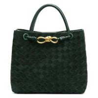 Handtasche aus gewebtem, mattem Leder