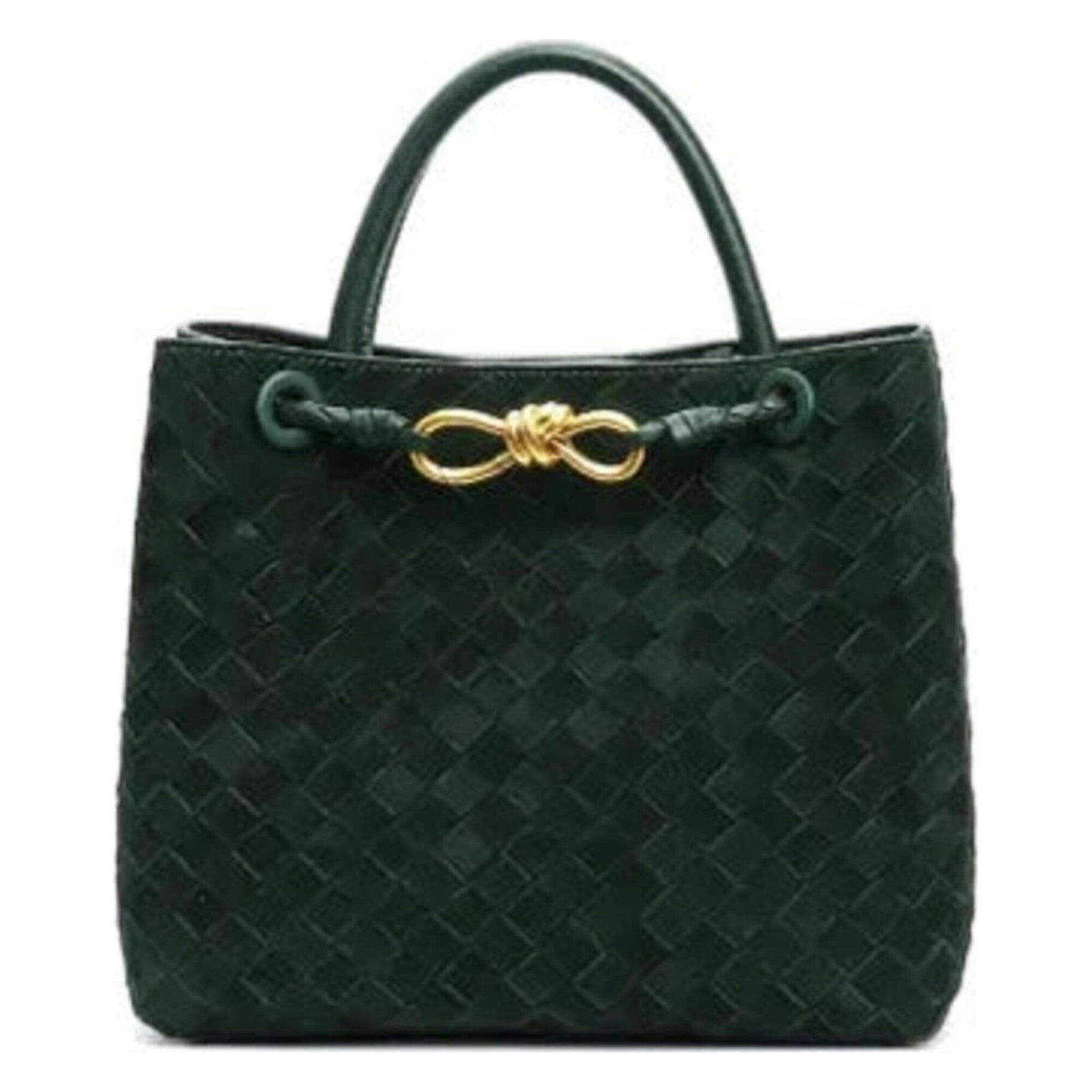 Handtasche aus gewebtem, mattem Leder