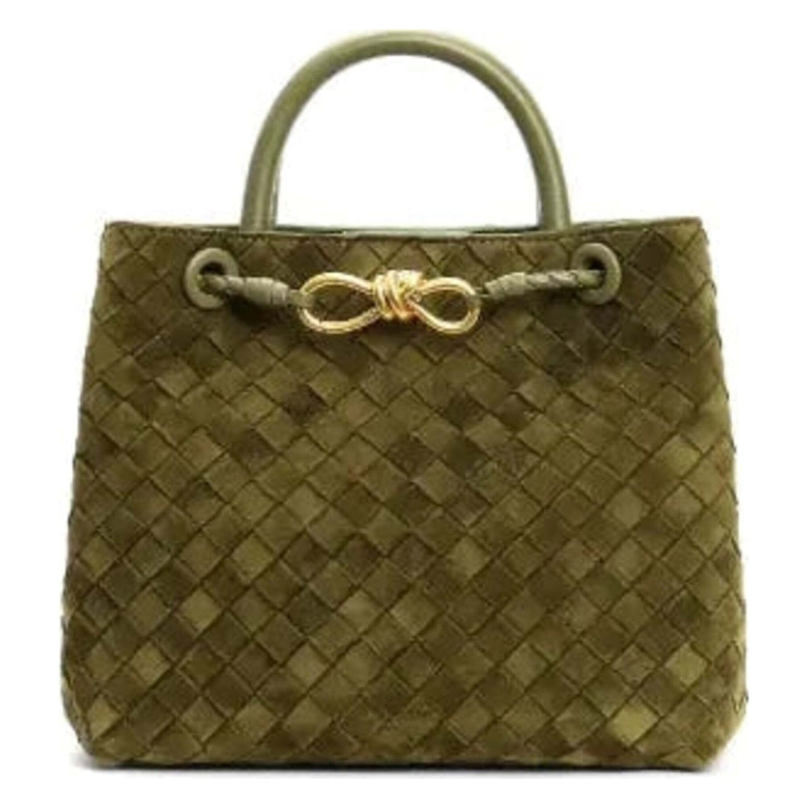 Handtasche aus gewebtem, mattem Leder