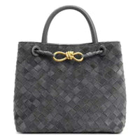 Handtasche aus gewebtem, mattem Leder