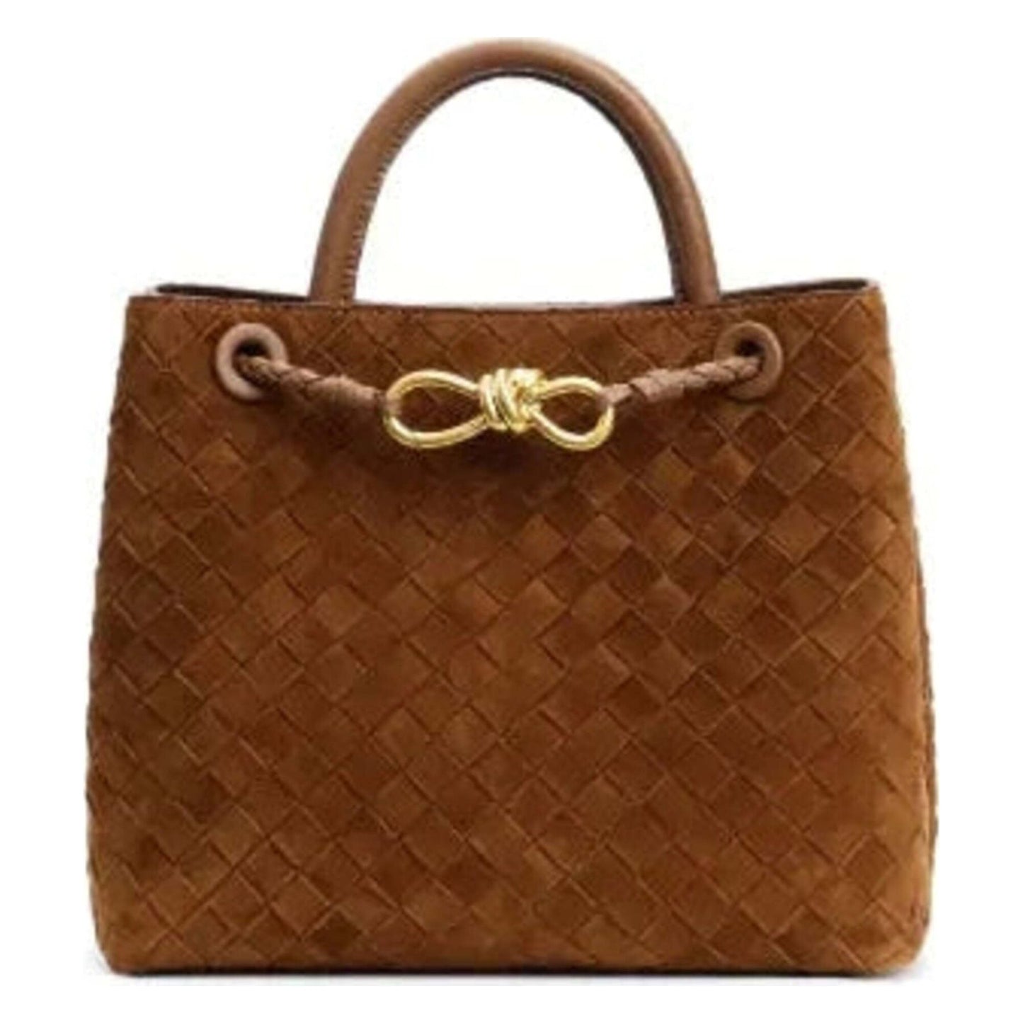 Handtasche aus gewebtem, mattem Leder