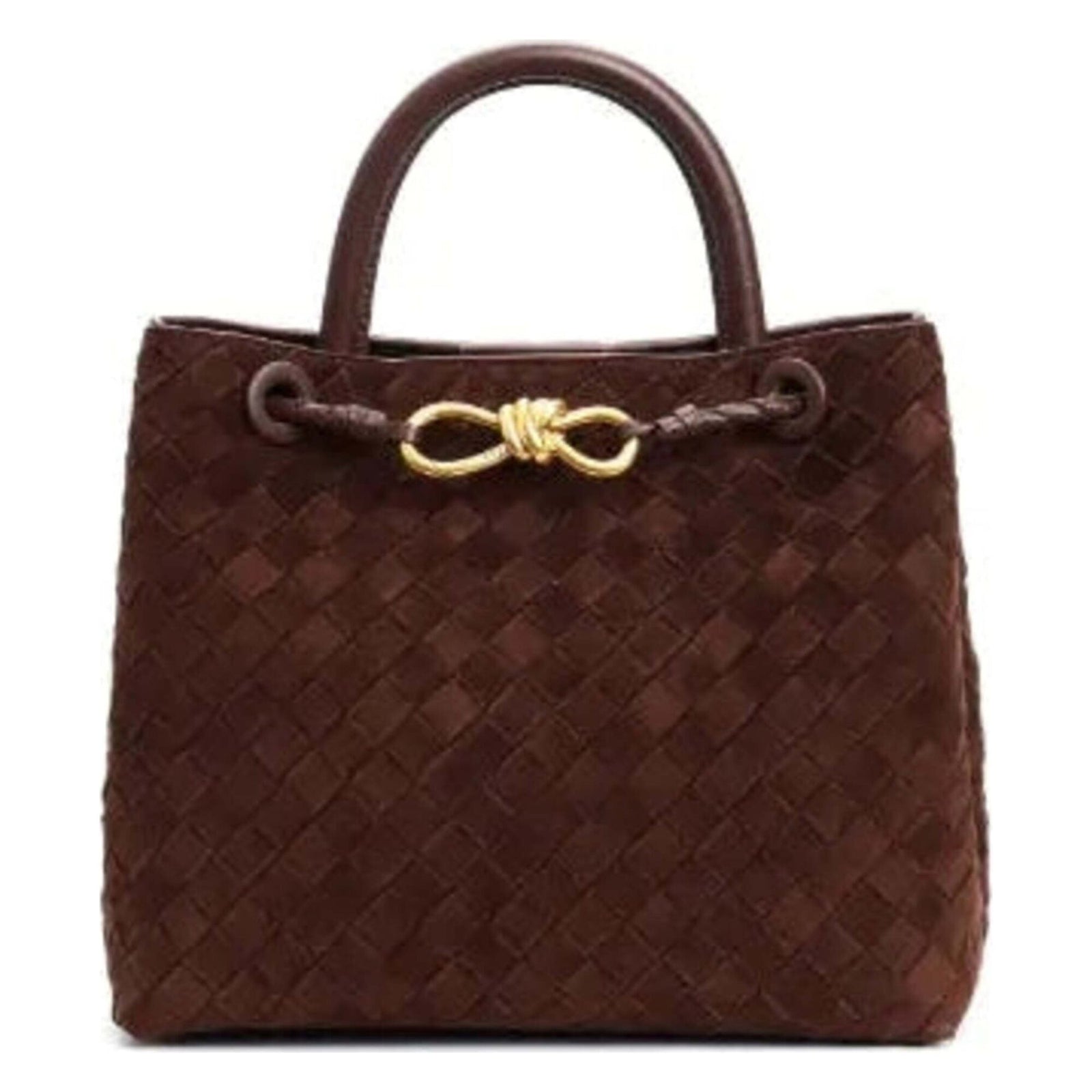 Handtasche aus gewebtem, mattem Leder