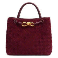 Handtasche aus gewebtem, mattem Leder