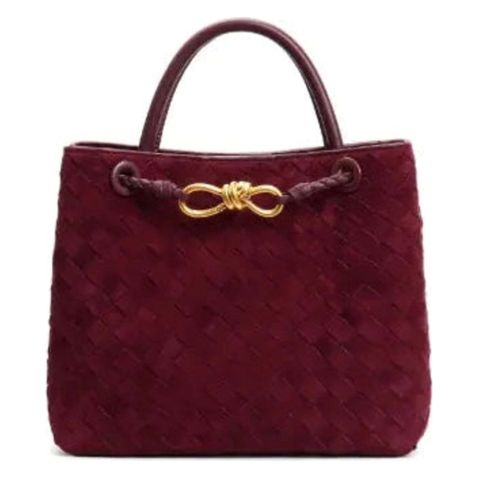 Handtasche aus gewebtem, mattem Leder